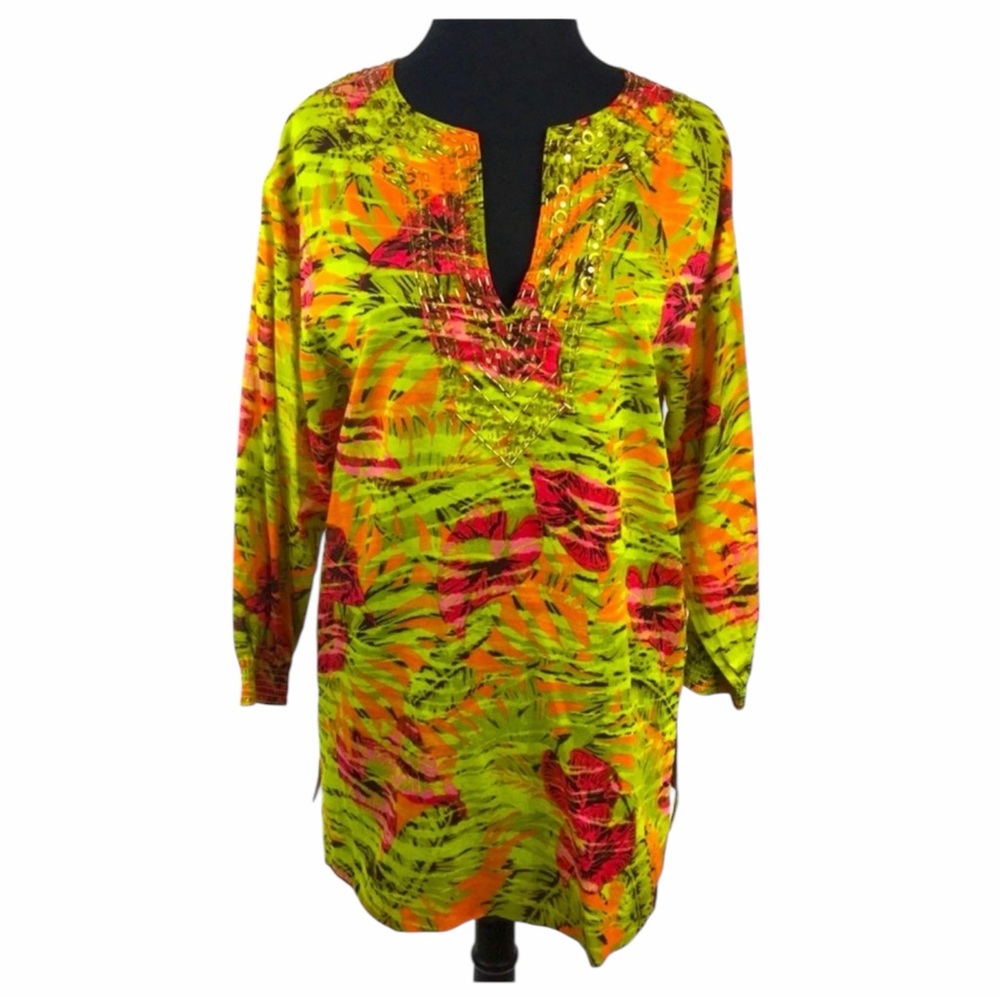 NEW Tropical Hawaiian Tunic Top